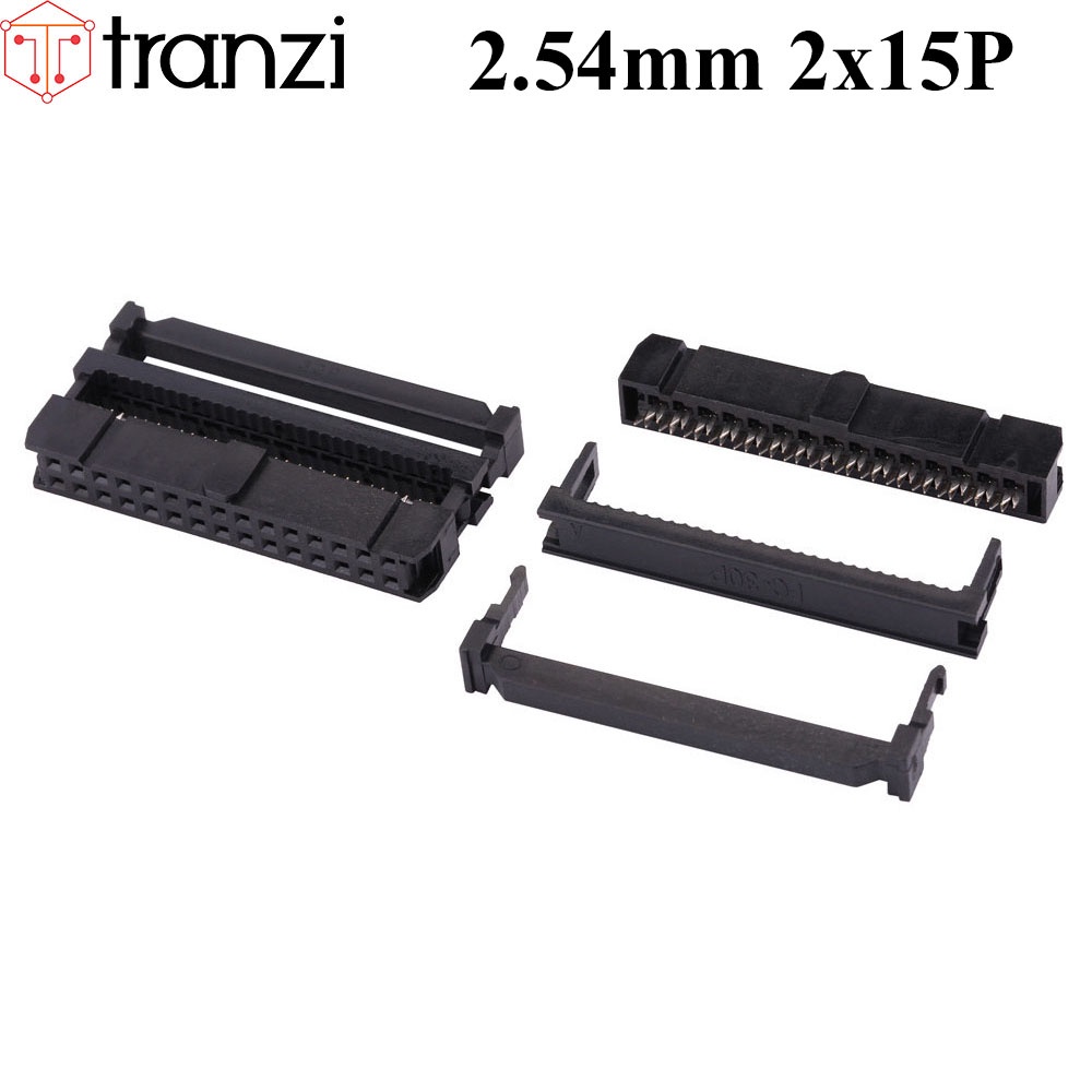 Đầu dập cáp 2.54mm IDE IDC 2x15P FC đen - túi 5 cái