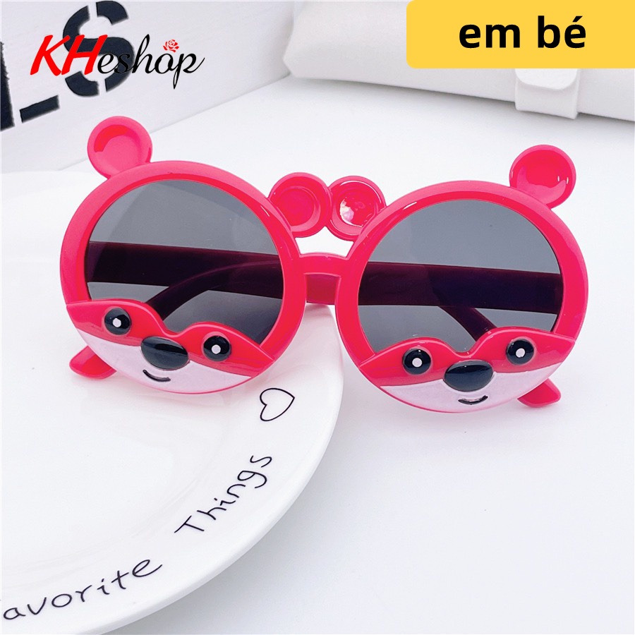 Kính râm hình hoạt hình Gấu dễ thương, bảo vệ mắt của bé khỏi tác hại UV mã Y1617