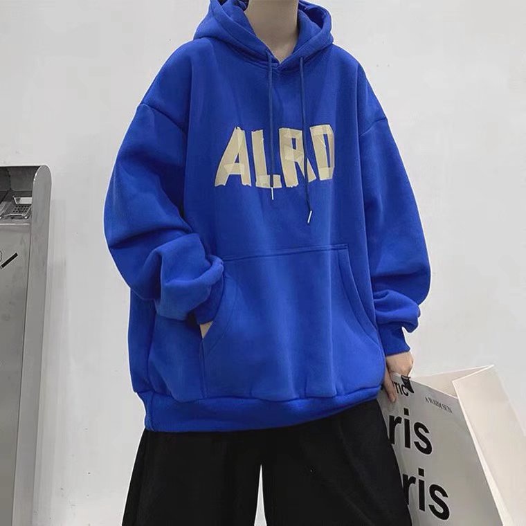 Áo hoodie Dáng Rộng Thoải Mái In Chữ Phong Cách Hip Hop Đường Phố Nhật Bản Cỡ M-5XL Cho Nam