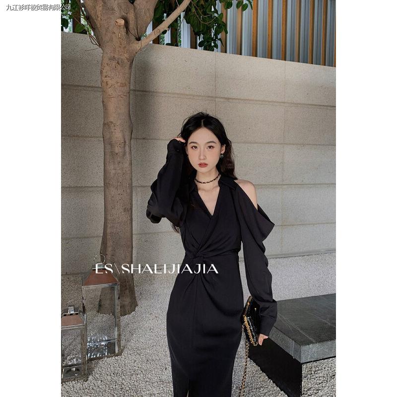 Đầm Dáng Ôm Hở Vai Phong Cách Phương Tây Thời Trang Xuân Thu Hàng Mới Chất Lượng Cao Thiết Kế Phong Cách Phương Tây Cho Nữ