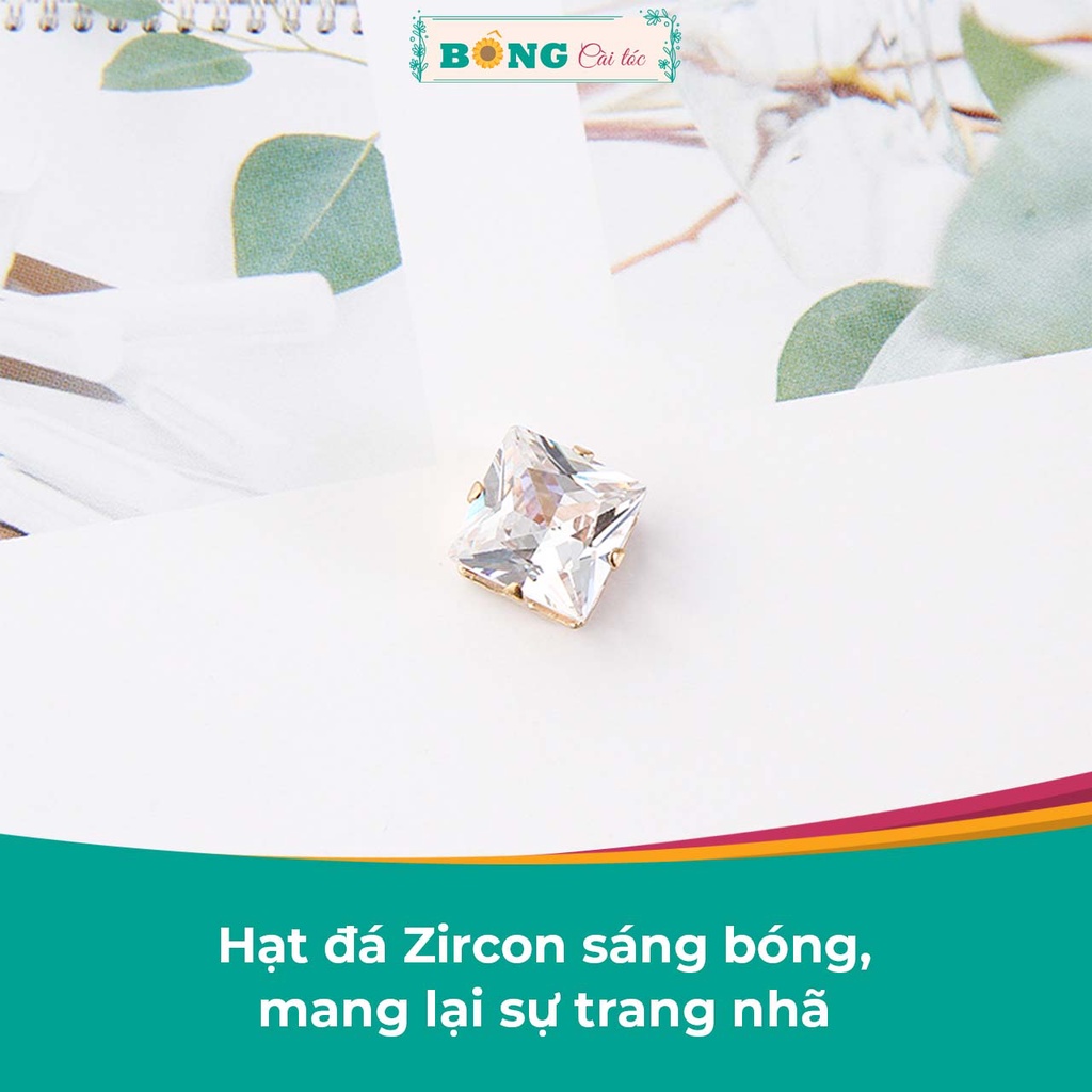 Bông tai titan unisex hạt đá Zircon 3mm phong cách Hàn Quốc, thép y tế không gỉ BT90 - khuyên tai BÔNG Cài Tóc