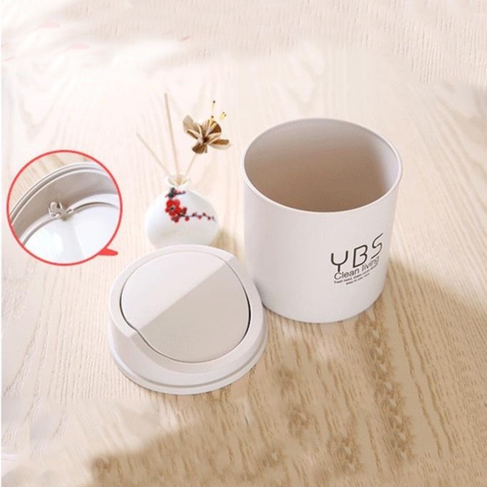 Thùng Đựng Rác Để Bàn YBS Décor T6098  Mini Xinh Xắn - Sọt Rác Xinh Cá Tính Văn Phòng, Bàn Học