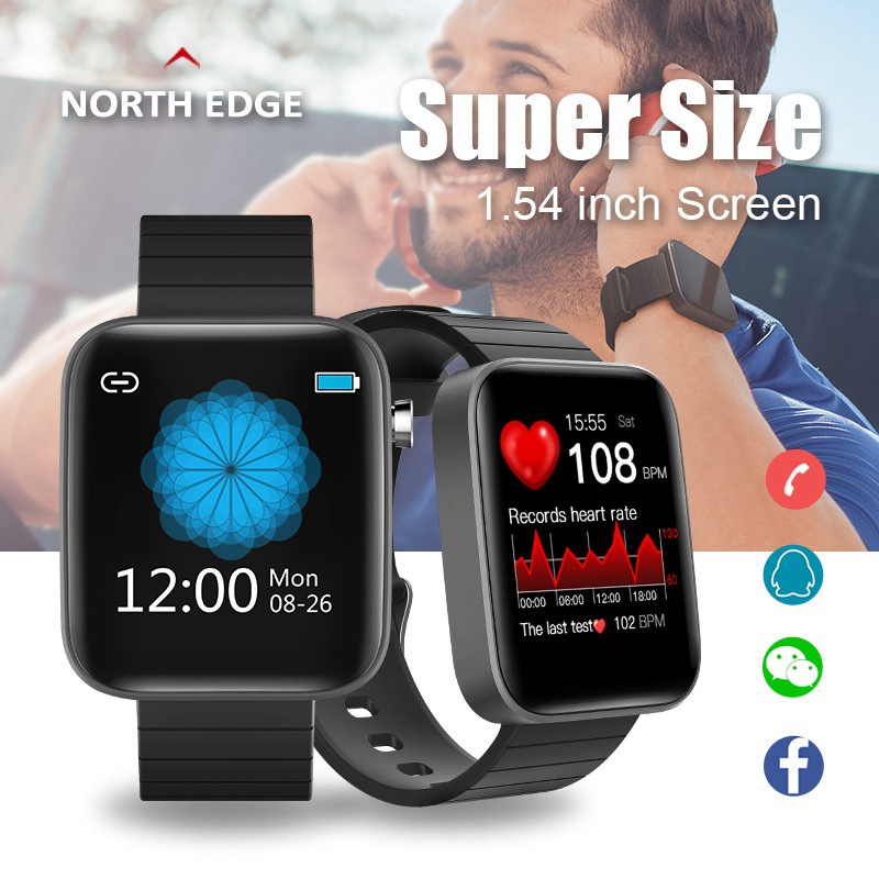 Đồng Hồ Thể Thao Thông Minh Màn Hình Nhấn + Dây Đeo Trái Tim