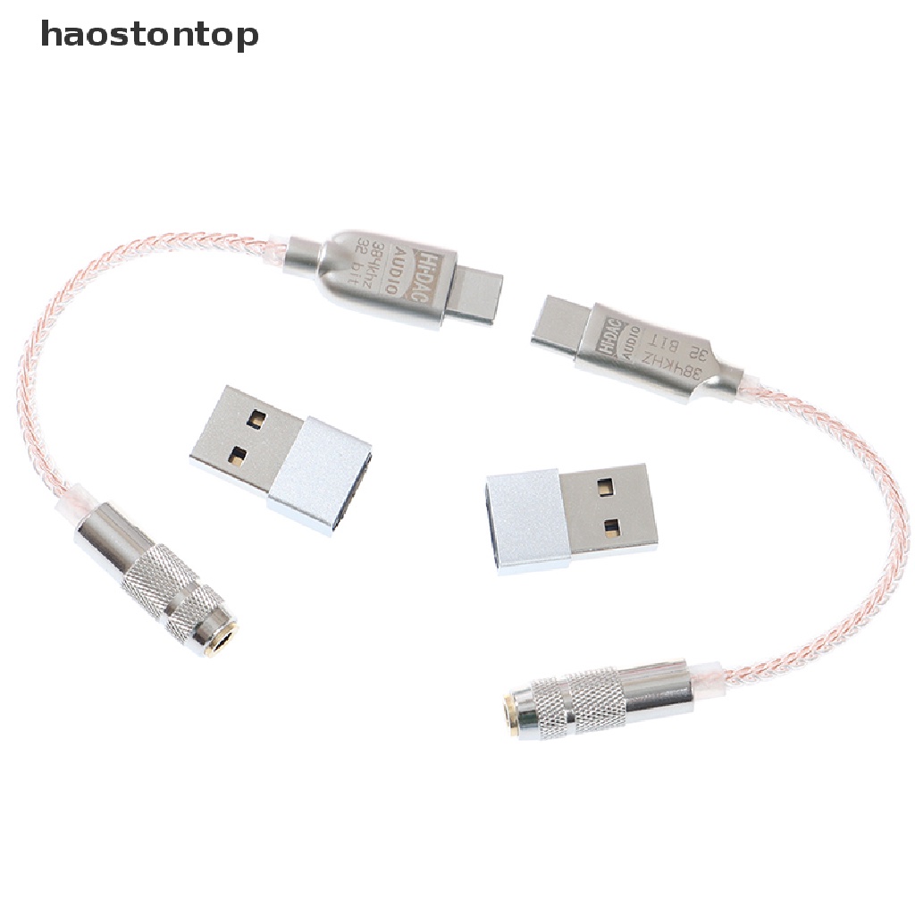 Haostontop Type-C to 3.5mm 32 Bit/384kHz DSD64/128 HiFi DAC Audio Adapter 
 VN