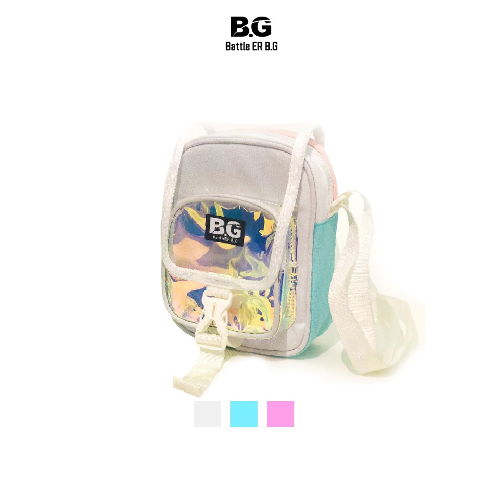 Túi đeo chéo BATTLE ER B.G mẫu x002 Hologram Unisex Streetwear Bag