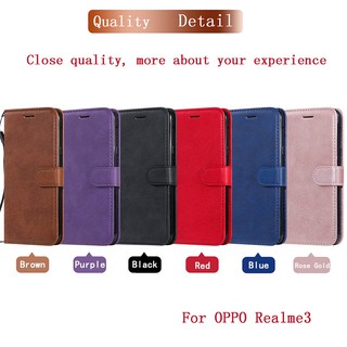Bao nắp gập chất giả da nhiều màu cho điện thoại OPPO REALME 3/3 PRO/5/5 PRO