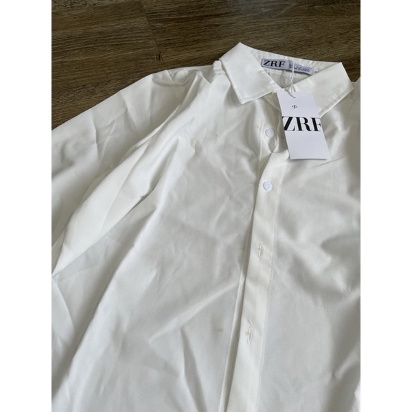 Áo sơ mi trắng oversize dáng dài new tag