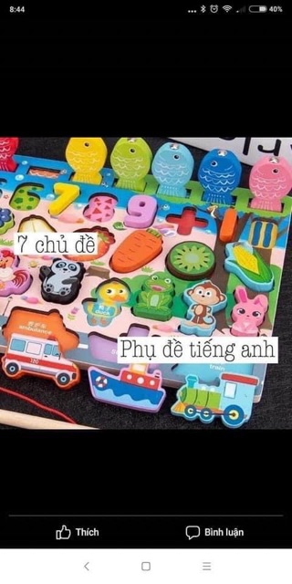 ❌❌BỘ BẢNG SỐ CÂU CÁ THÔNG MINH BẰNG GỖ ❌