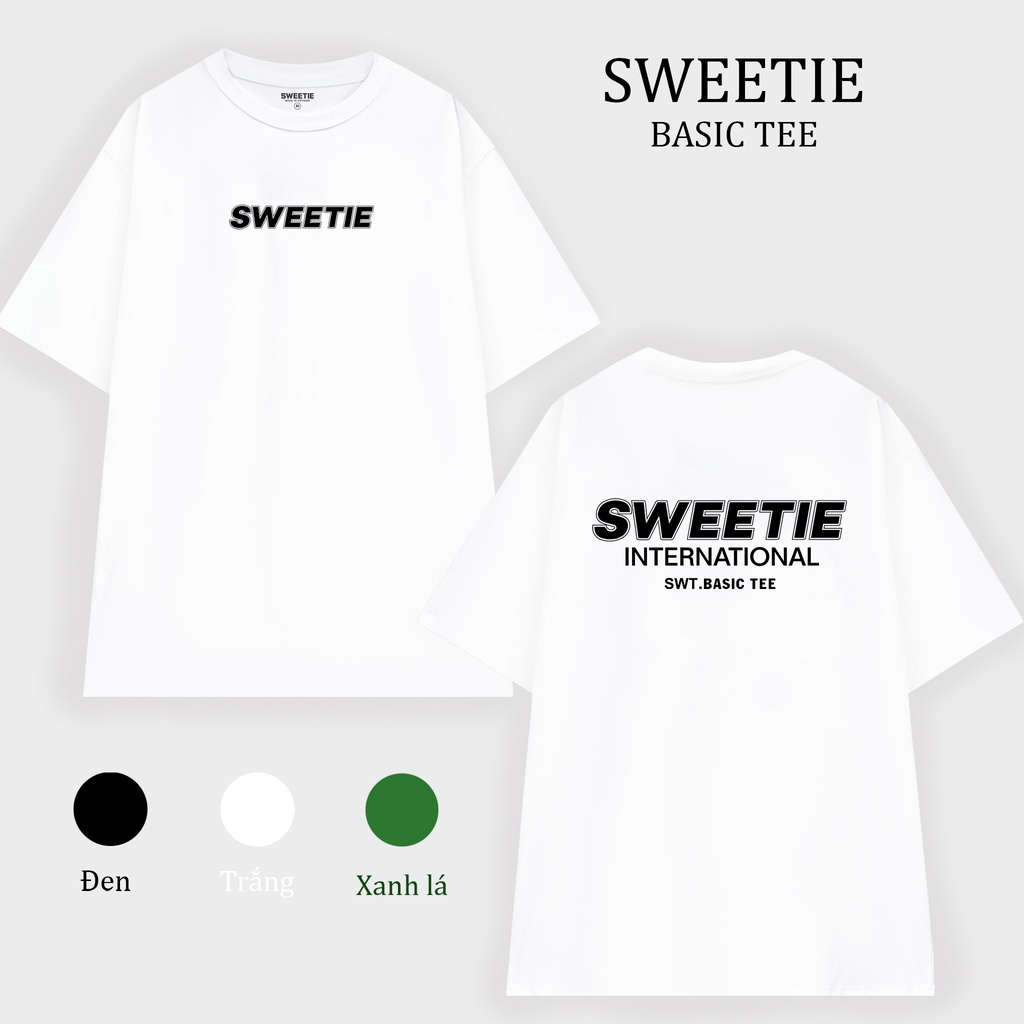 Áo thun SWEETIE BASIC Tee - Trắng - Unisex - Full Box