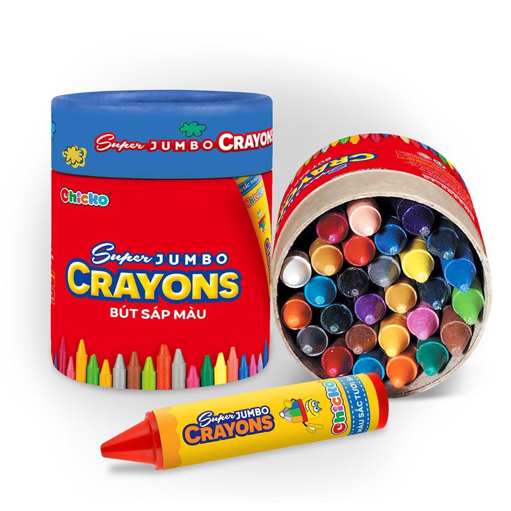 Bút Sáp Màu Duka: Chicko Super Jumbo Crayons (18 Màu) DK 3305 - 18