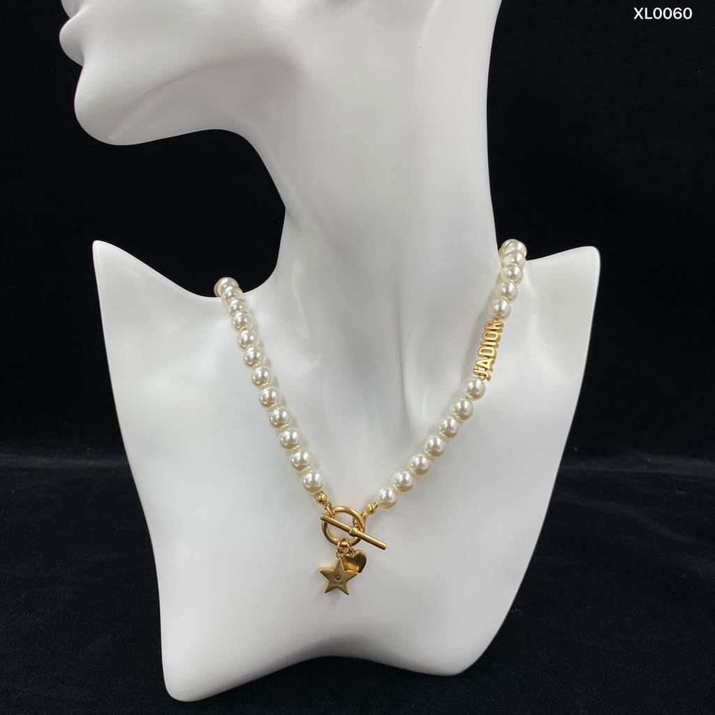 Dây Chuyền Mặt Ngôi Sao Đính Ngọc Trai Phong Cách Retro Thời Trang 2022