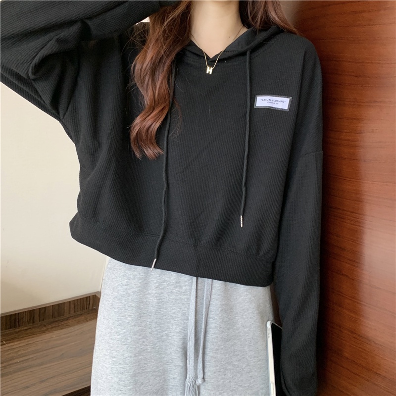 IELGY  Áo sweater Dáng Rộng Ngắn Thiết Kế IELGY niche Sang Trọng Cho Nữ