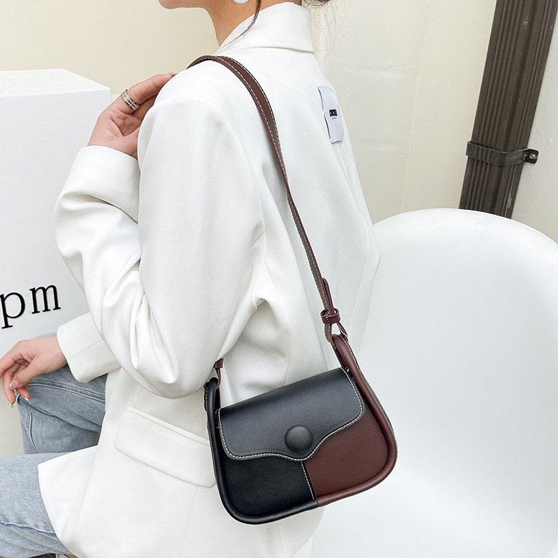 Túi Đeo Chéo Hình Vuông Nhỏ Màu Tương Phản Thời Trang Mới 2022 Cho Nữ