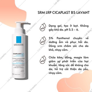 SỮA RỬA MẶT LA ROCHE CICAPLAST B5 PHỤC HỒI DA 200ML (đủ bill)