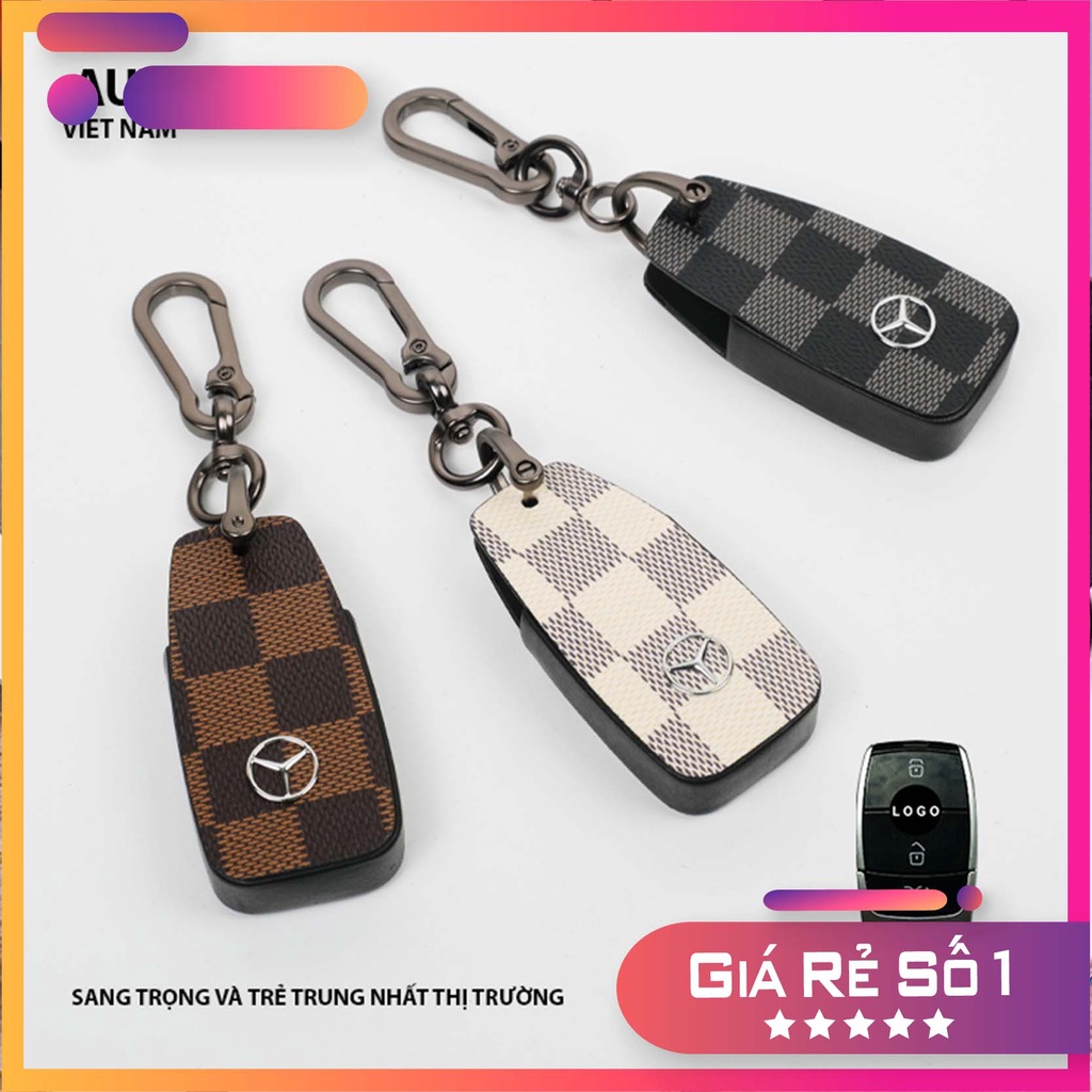 Bao da chìa khóa Mercedes Da Thật - Chế tác thủ công tỉ mỉ