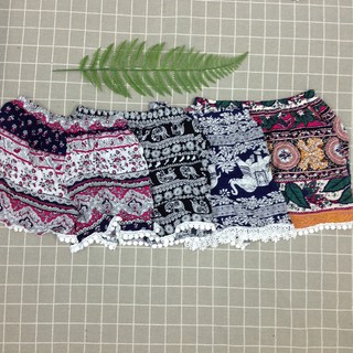 Quần short lanh thổ cẩm đỏ