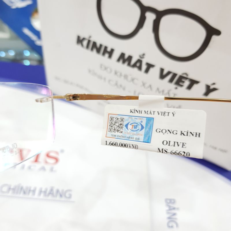 Gọng kính NHẬT OLIVE - Kính khoan không viền - HÀNG CHÍNH HÃNG