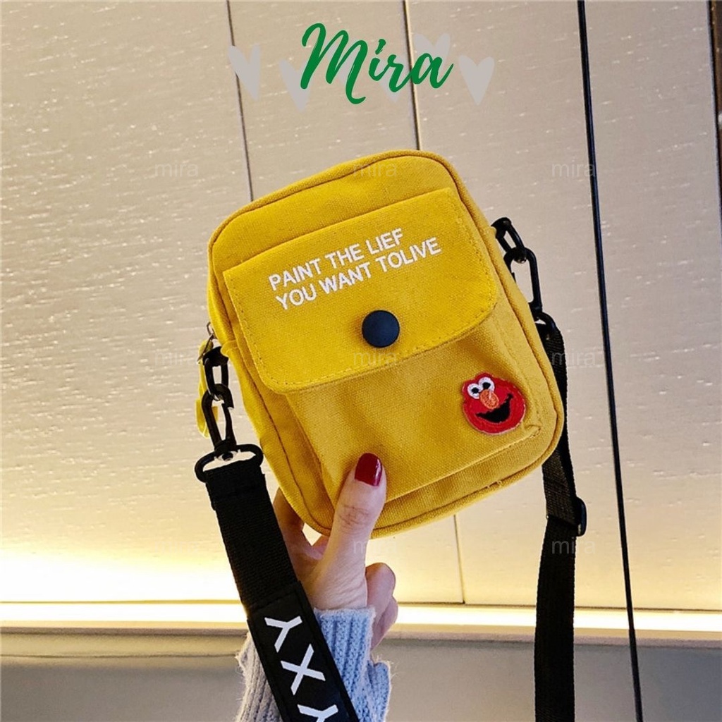 Túi xách nữ, Túi Tote, Túi Đeo Chéo Nữ Mini Canvas Đựng Điện Thoại Tolive Ulzzang Hàn Quốc MIRA-TV5001