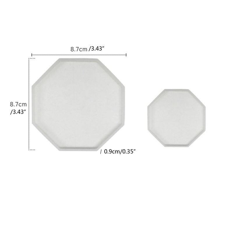 Bộ 4 Khuôn Silicone Làm Đế Lót Ly Hình Bát Giác