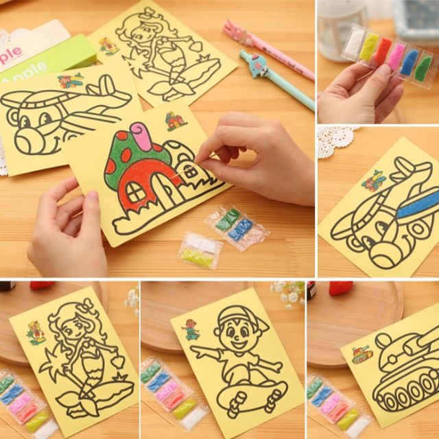 combo 10 tranh cát cho bé các size