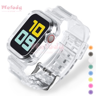 Dây đeo thể thao và Ốp silicon trong suốt thích hợp cho Apple Watch dòng 6 Se 5 4 3 2 1 (40Mm 44mm 42mm)