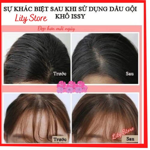 Dầu gội khô ISSY hương nước hoa quyến rũ, diu nhẹ, Xịt gội đầu khô không cần nước giúp tóc tơi, bồng bềnh.