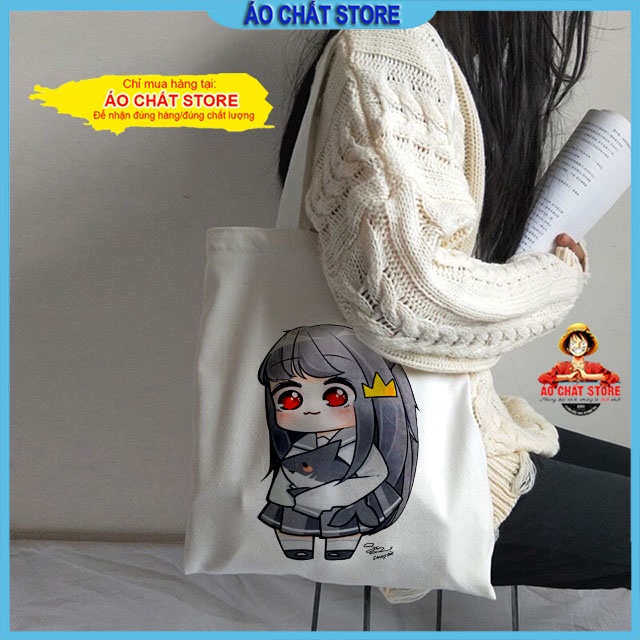 Túi tote túi vải Hero Team canvas xách vai in hình Simmy Sammy Đào Timmy phong cách Hàn Quốc đi học giá rẻ