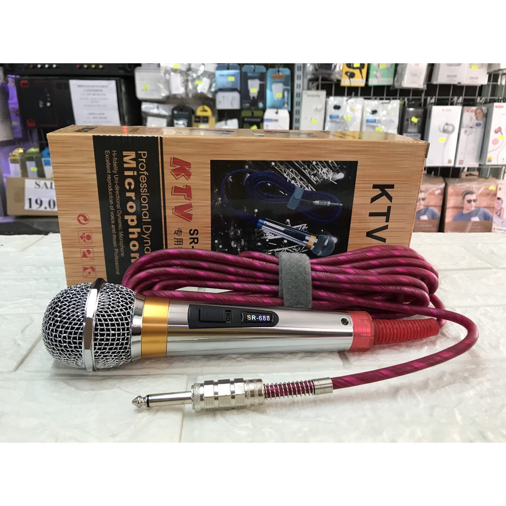 Micro Karaoke KTV Có Dây SR-688 chính hãng