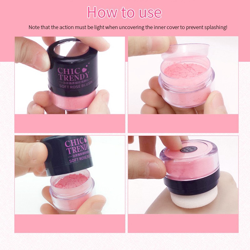 Phấn má trang điểm da mặt tự nhiên 3 màu tùy chọn | BigBuy360 - bigbuy360.vn