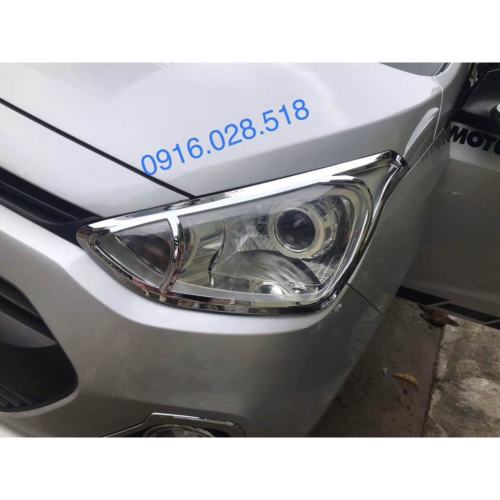 PHỤ KIỆN I10 2014-2015 ỐP VIỀN ĐÈN PHA, MẠ CROM