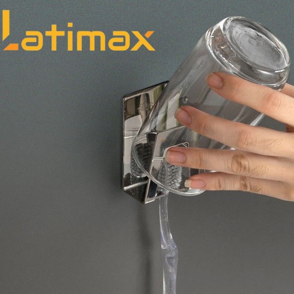 Kệ Để Bàn Chải Đánh Răng Treo Ly Xúc Miệng 1 Rãnh Inox 304 Latimax Dán Tường