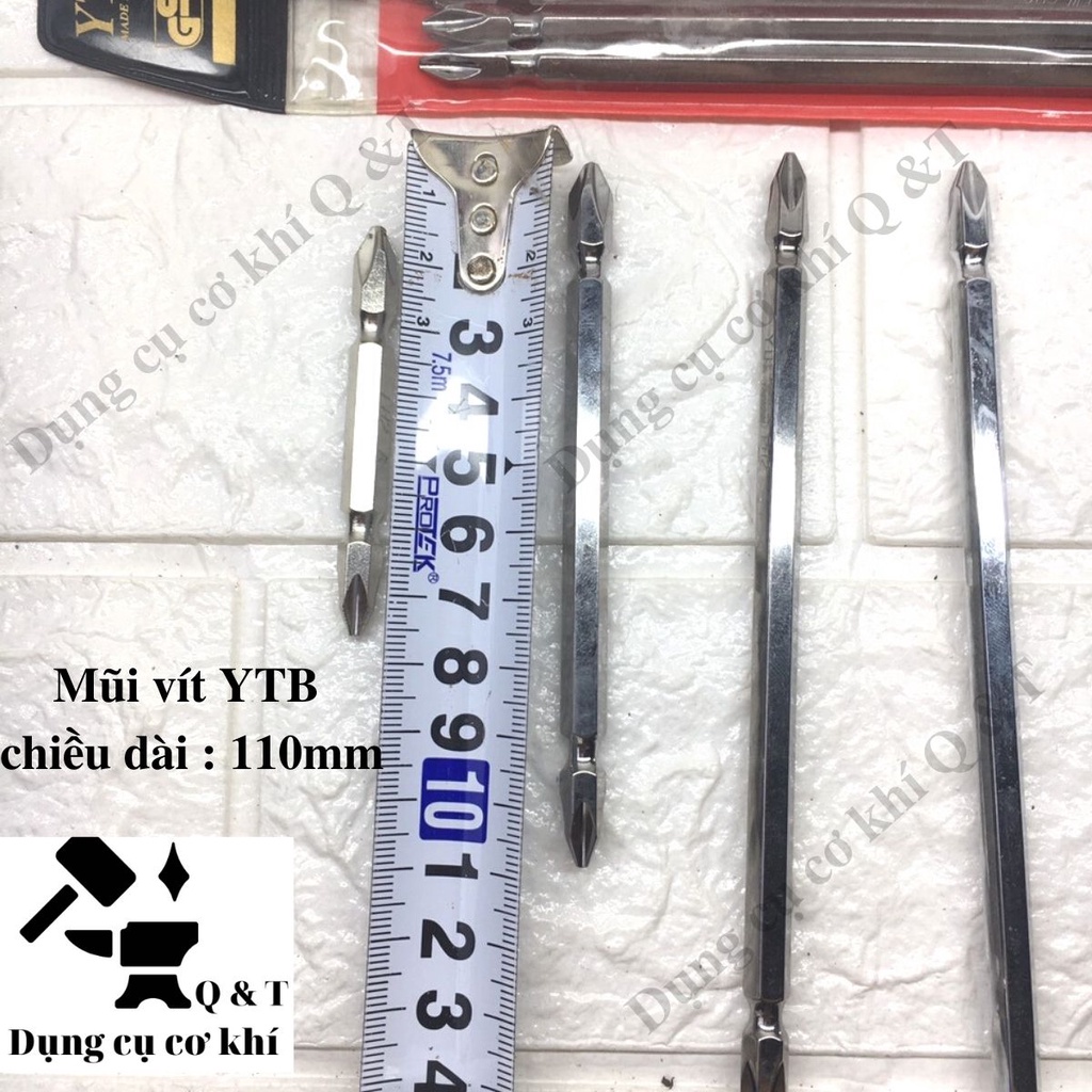 Đầu bắn vít , Mũi bắn vít 2 đầu taiwan chiều dài 65mm 110mm 150mm 200mm YTB