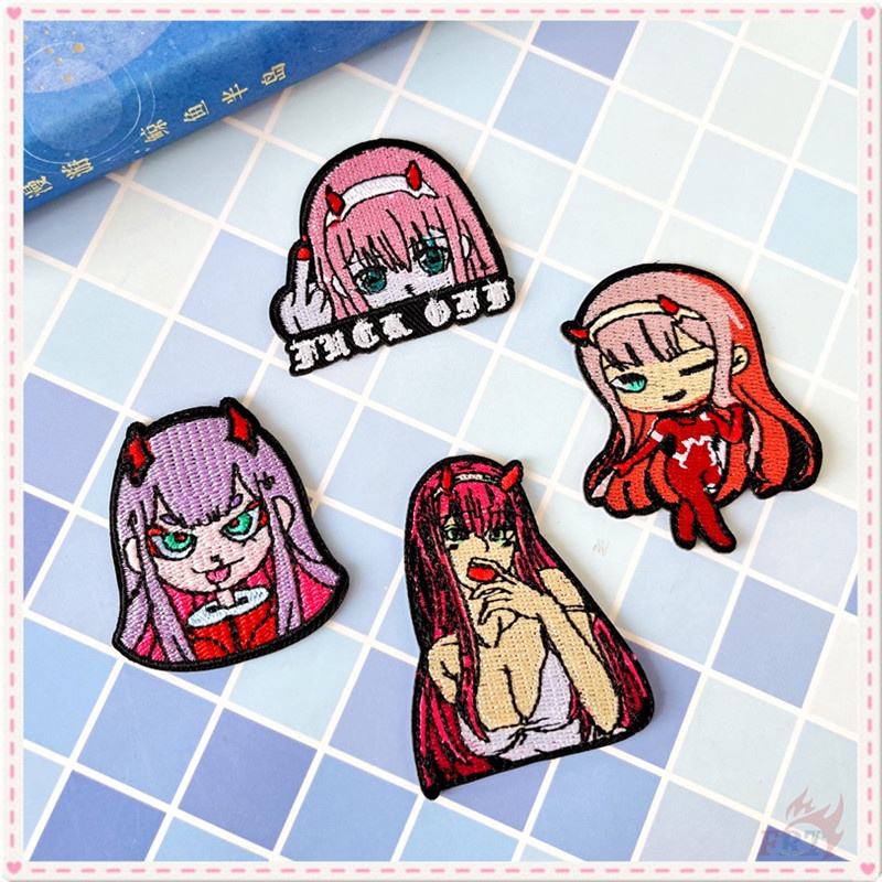 1 miếng dán ủi quần áo hoạt hình DARLING In The FRANXX:Zero Two tự dính DIY mã:002
