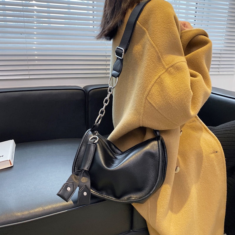 Túi đeo chéo IELGY da PU mềm sức chứa lớn phong cách Pháp thời trang