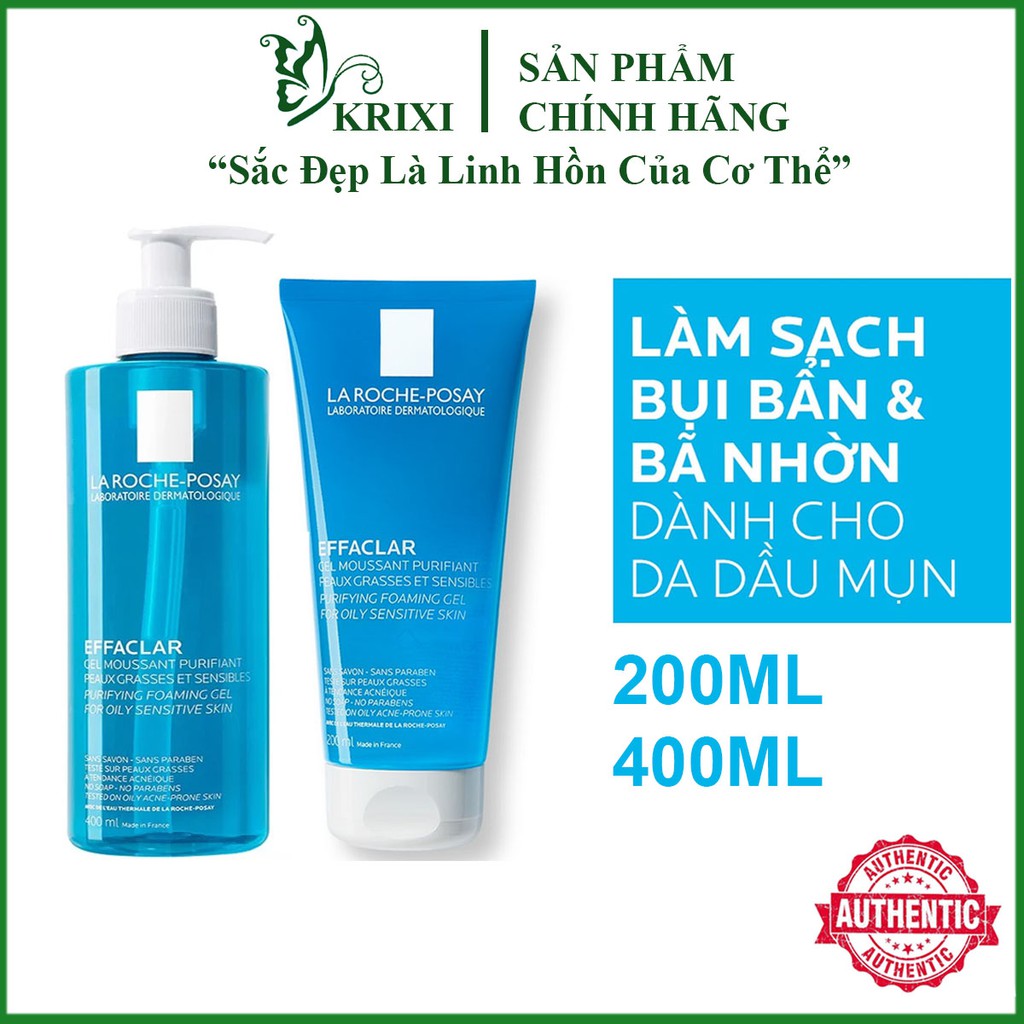 Sữa rửa mặt La Roche Posay, Gel rửa mặt la roche posay 50ml , 200ml, 400ml