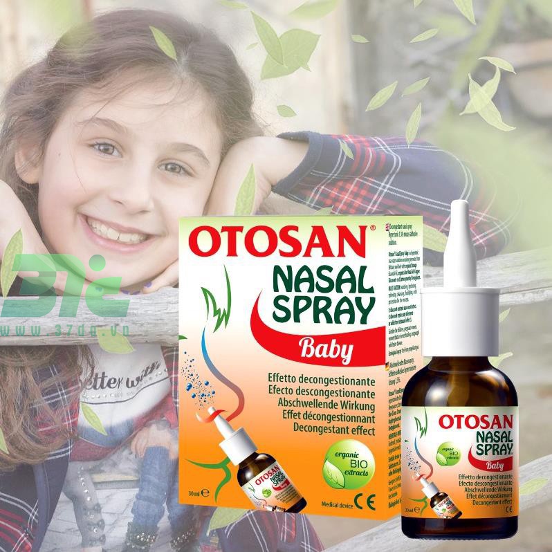 Xịt mũi cho bé Otosan Nasal Spray Baby viêm mũi dị ứng viêm xoang làm sạch khoang mũi thông mũi Lọ 30ml