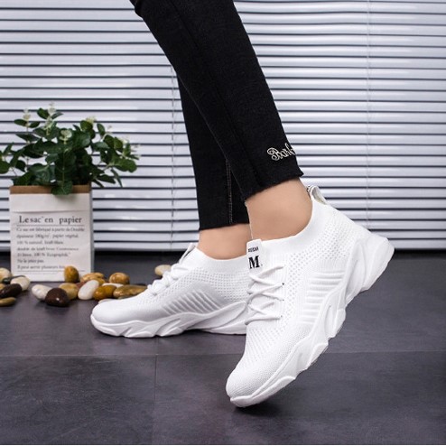 Giày thể thao nữ đế bằng giá rẻ sneaker nữ trắng đen ulzzang cao cấp hot trend AZUKA - M6