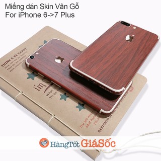 [FREESHIP 99K TOÀN QUỐC] Miếng dán Skin vân Gỗ cho iPhone 6/6S/6 Plus/6S Plus/7 Plus (hangtotgiasoc)
