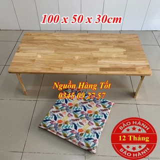 Bàn Gỗ Bàn Trà Gấp Gọn Đa Năng NAGA 100x50x30cm - Dùng Ngồi Bệt Kiểu Nhật Tatami
