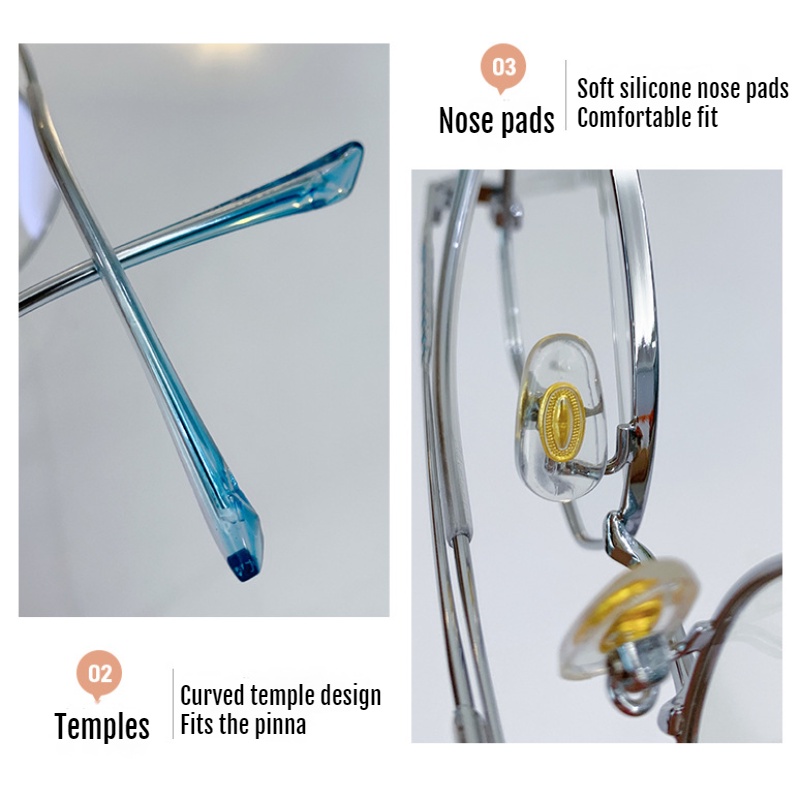 Kính Mát Nữ Gọng Kim Loại Chống Bức Xạ Phong Cách Retro