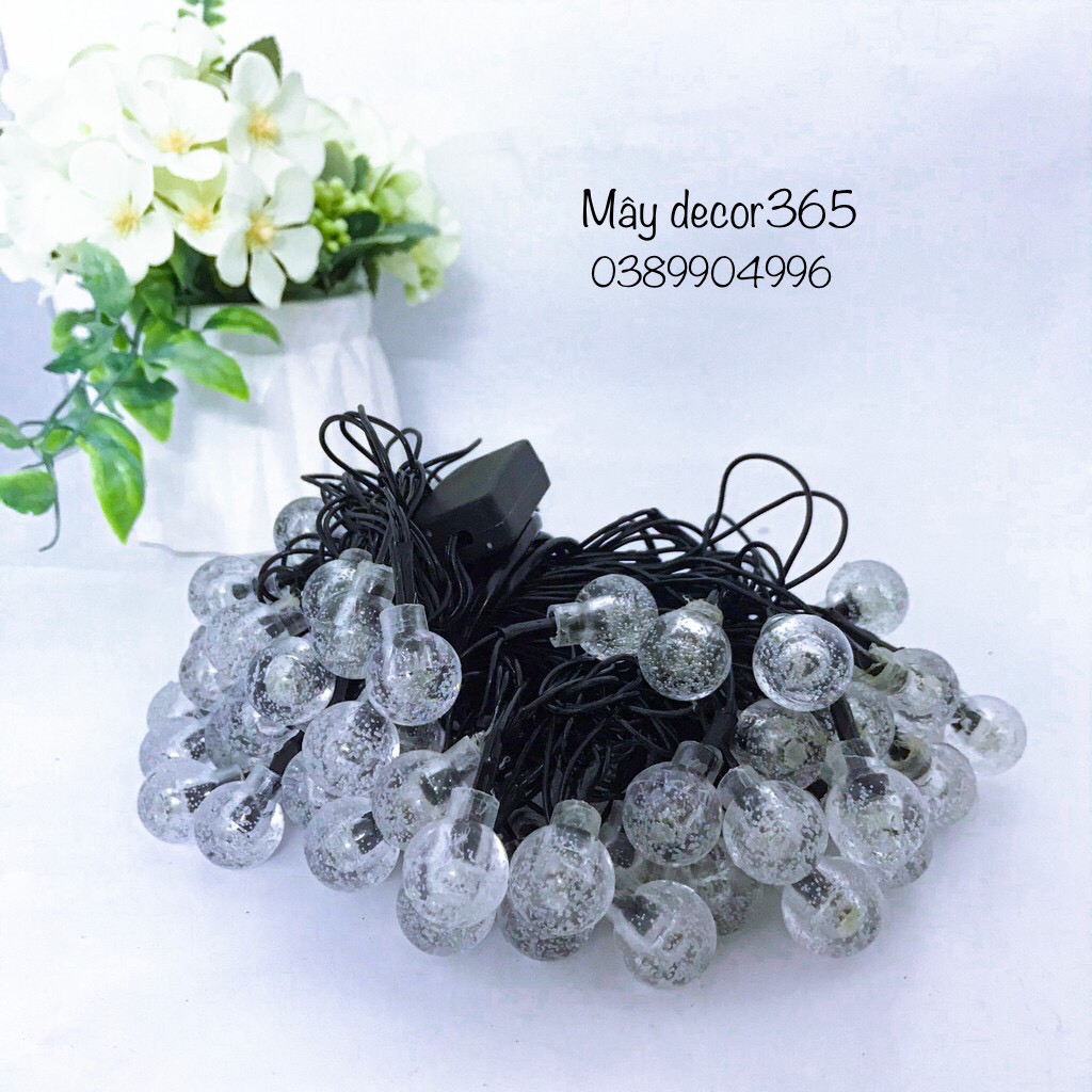 [Dài 10m] Dây Đèn Led Cherry Bọt Nước trang trí ngày Tết ánh sáng vàng, nhiều màu