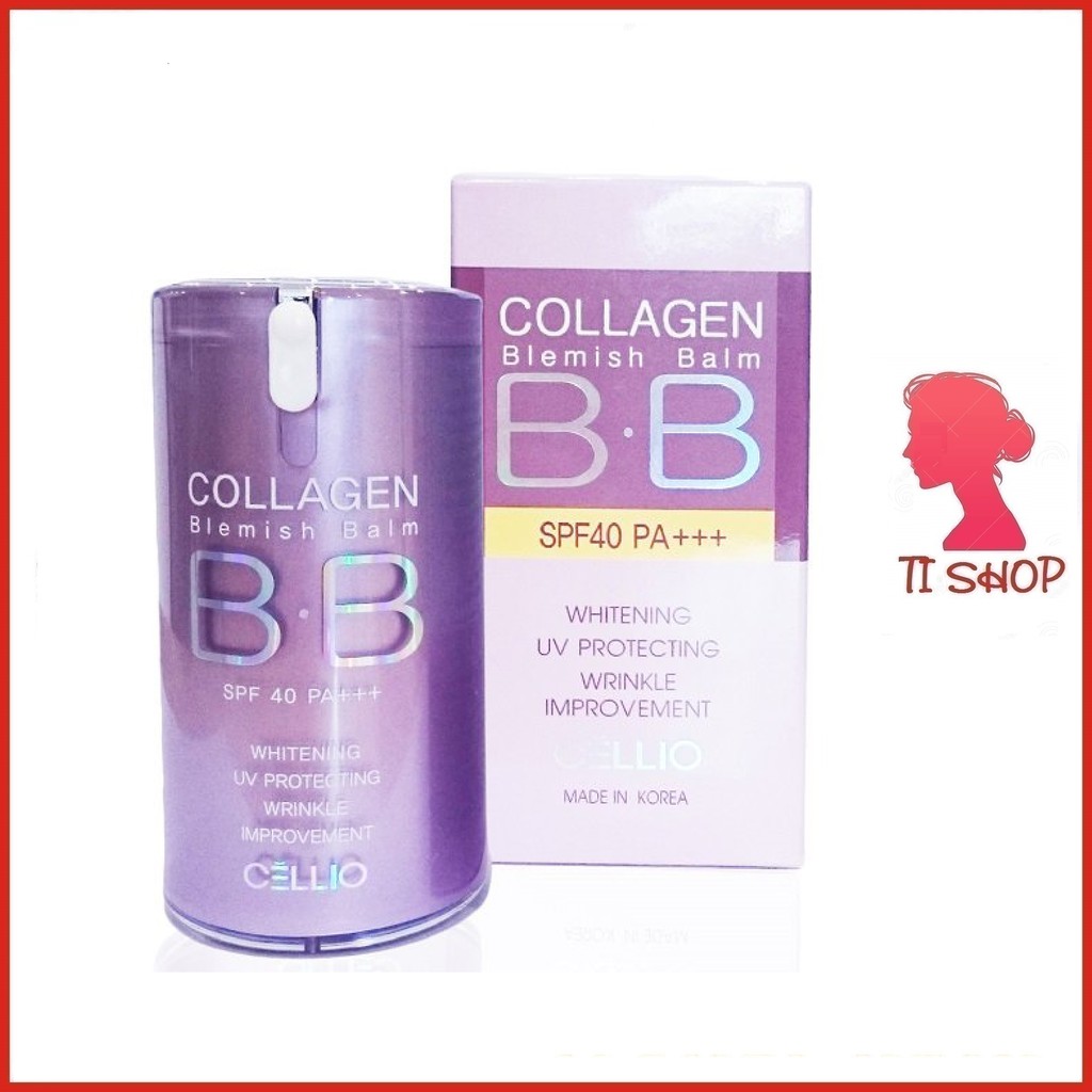 Kem nền 💋FREESHIP💋 Kem nền BB Cellio Collagen Tone 21 che phủ hoàn hảo