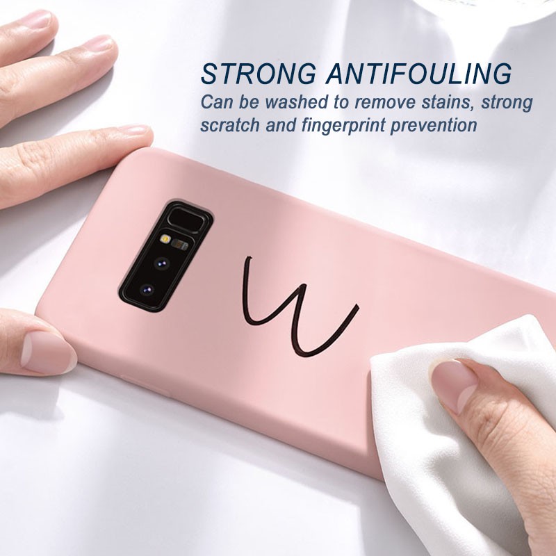 Ốp lưng silicon màu trơn dành cho điện thoại Samsung Galaxy Note 8