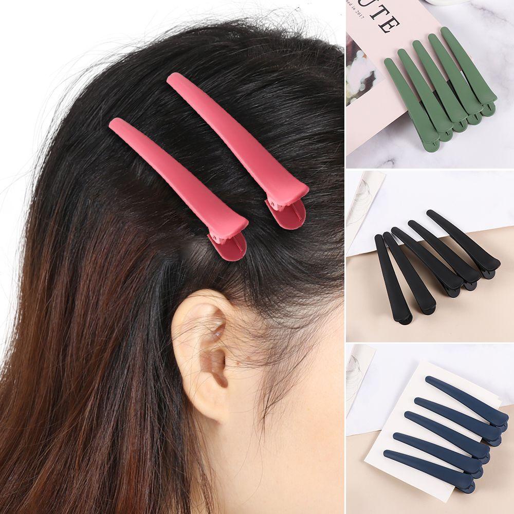 Set 5 Kẹp Tóc Mỏ Vịt Bằng Nhựa Chuyên Dụng Thời Trang Cho Nữ