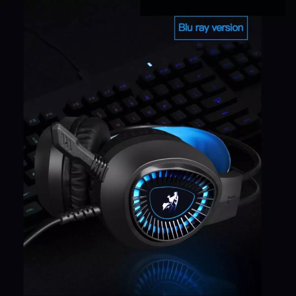 Tai nghe chuyên game chụp tai LED RGB kèm micro V1000 jack 3.5mm và 7.1mmm