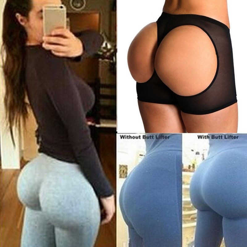 Ღ𝓂ℰWomen Butt Lifter Shaper Tummy Control Panties Buttocks Open Instan Boyshorts