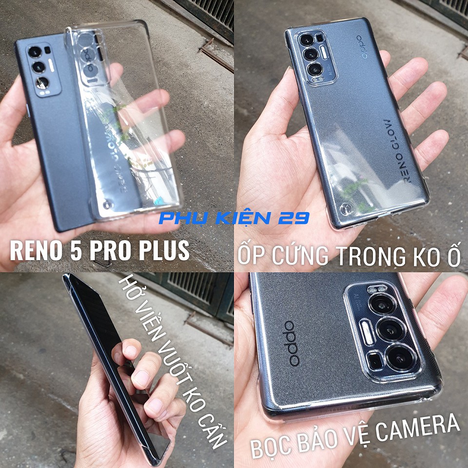 [Oppo Reno 5 Pro Plus / Find X3 Neo] Ốp lưng cứng trong suốt không ố màu Pudini
