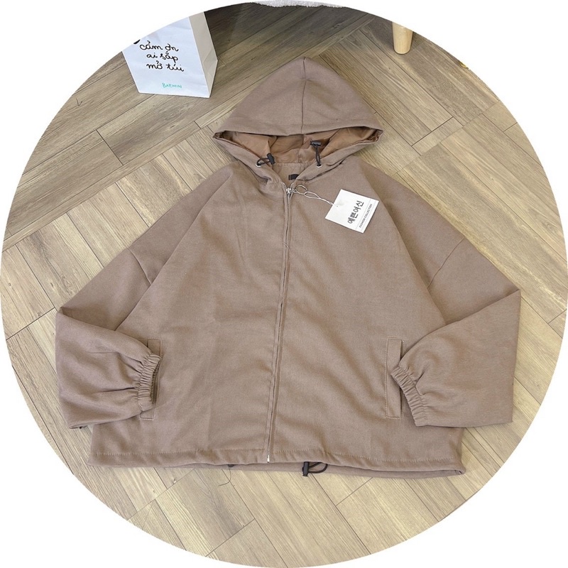 Áo khoác tay bí nhung bố dày dặn hai lớp