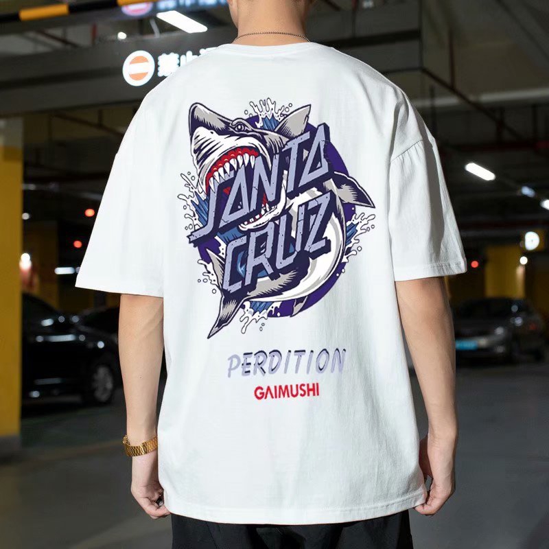 Men's Fashion Cartoon Print Short Sleeve T-shirt