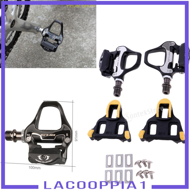 [LACOOPPIA1]Road Bike Self-Locking  RD2 Pedals Clipless Racing Bicycle Pedal with Cleats